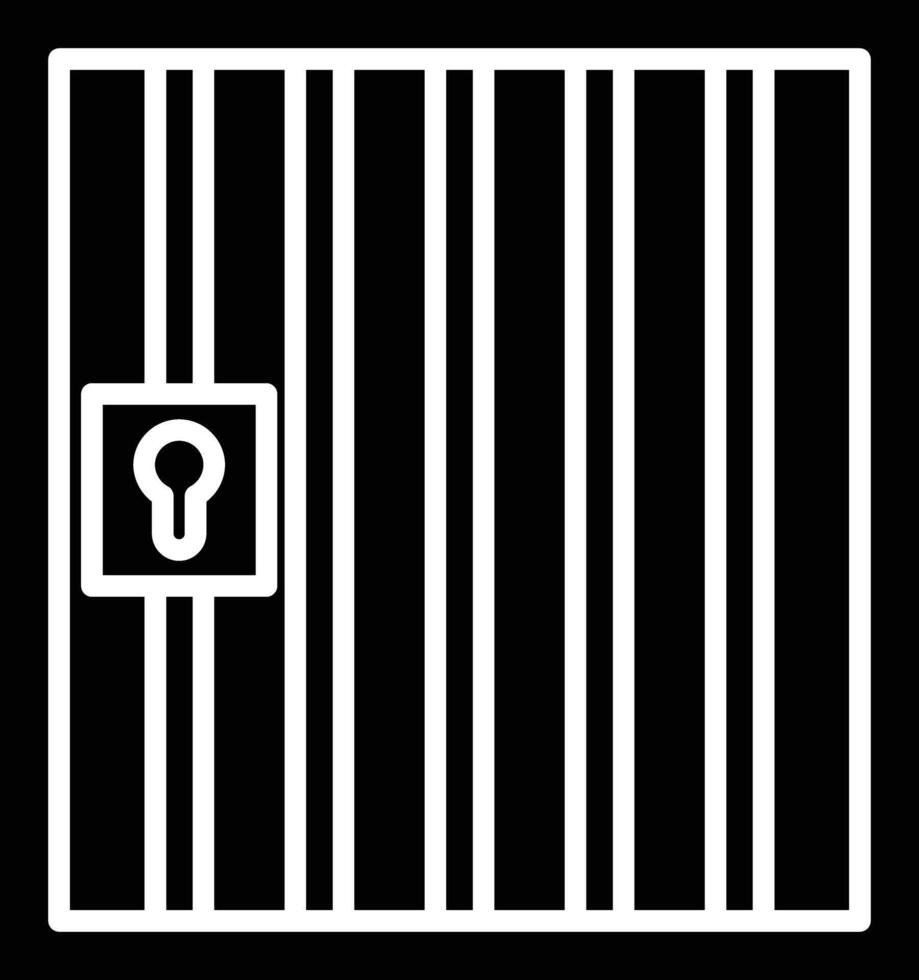 Jail solid glyph illustration vector