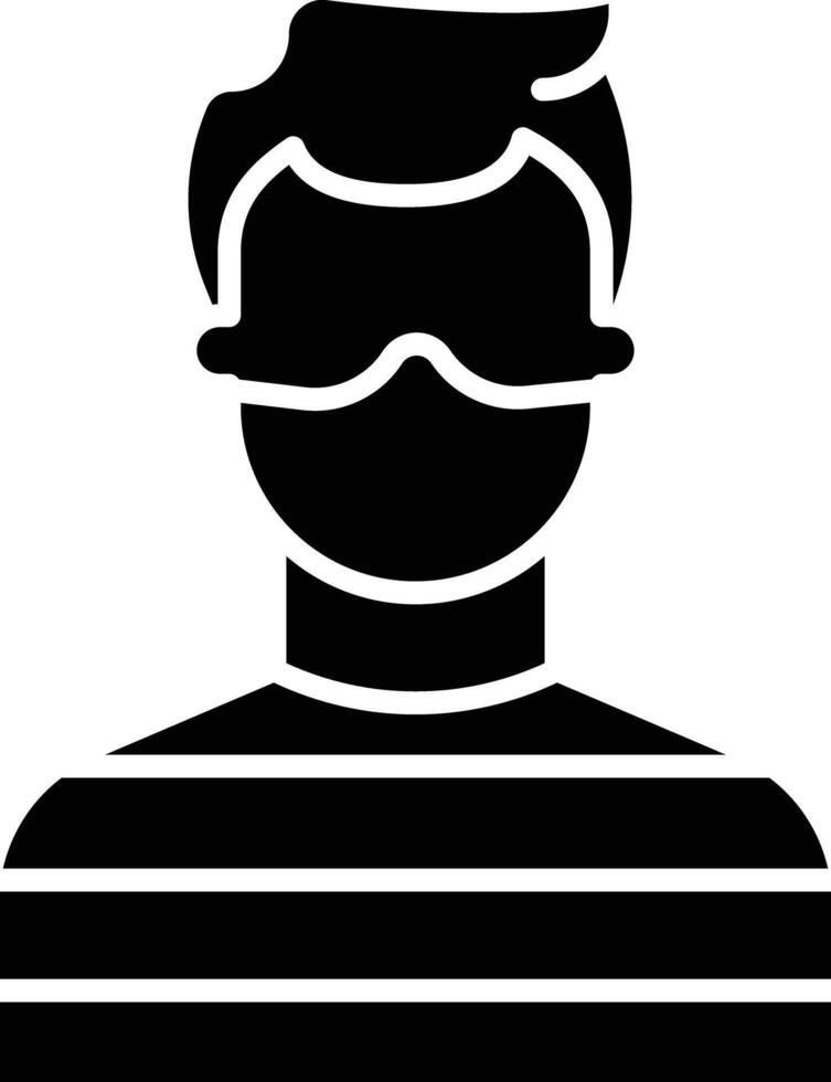 Mask Men solid glyph illustration vector