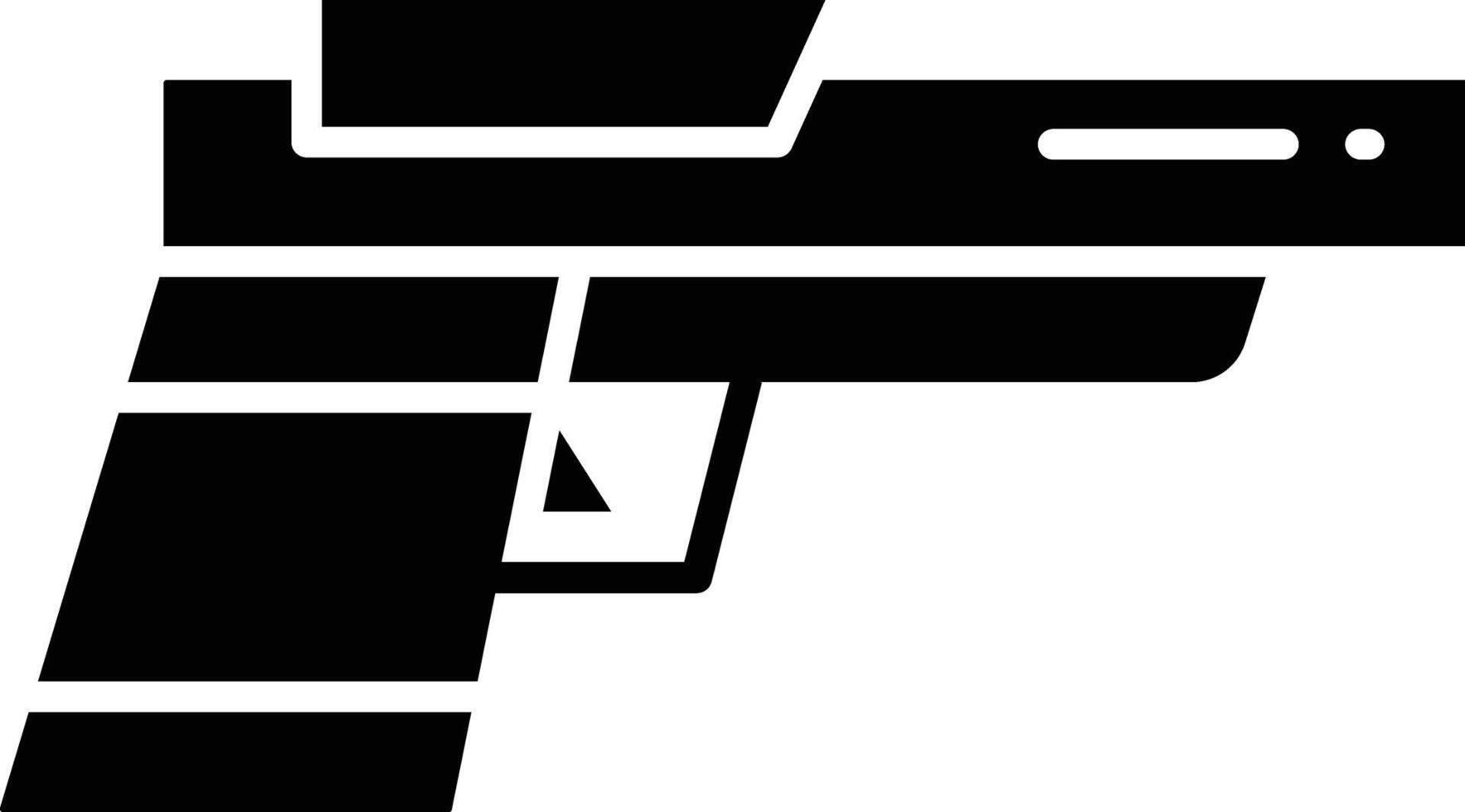 Pistol solid glyph illustration vector