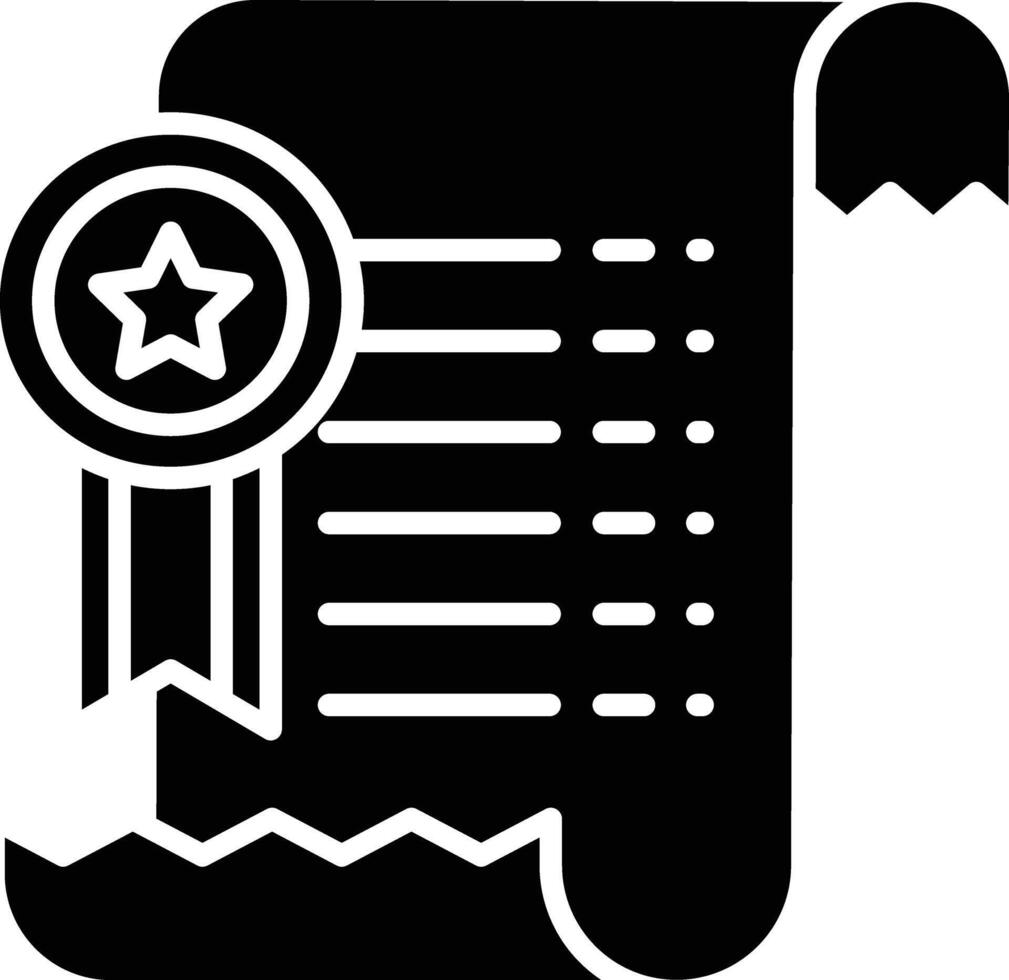 Agreement solid glyph illustration vector