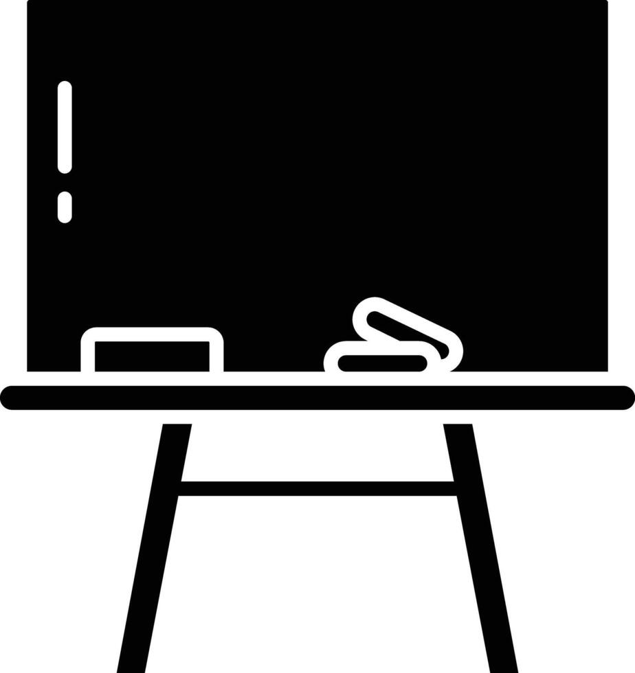 Whiteboard solid glyph illustration vector