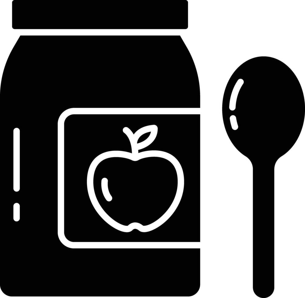 Baby Food solid glyph illustration vector