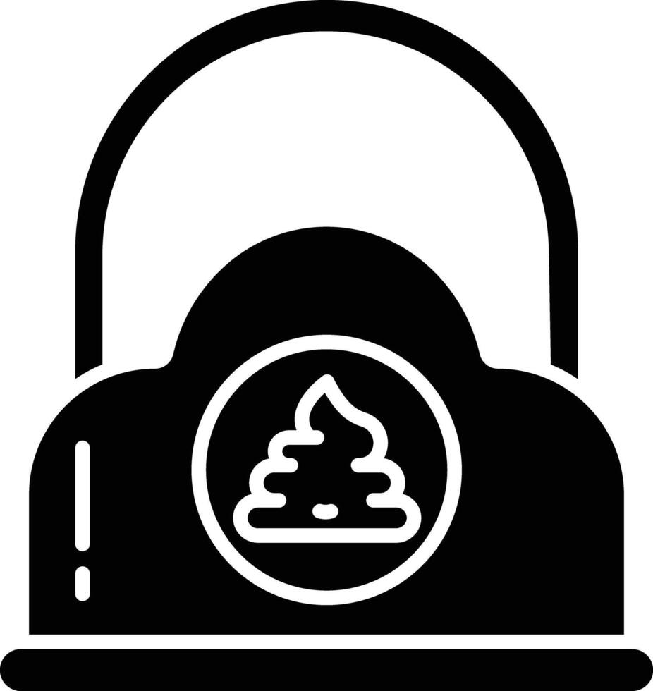 Potty solid glyph illustration vector