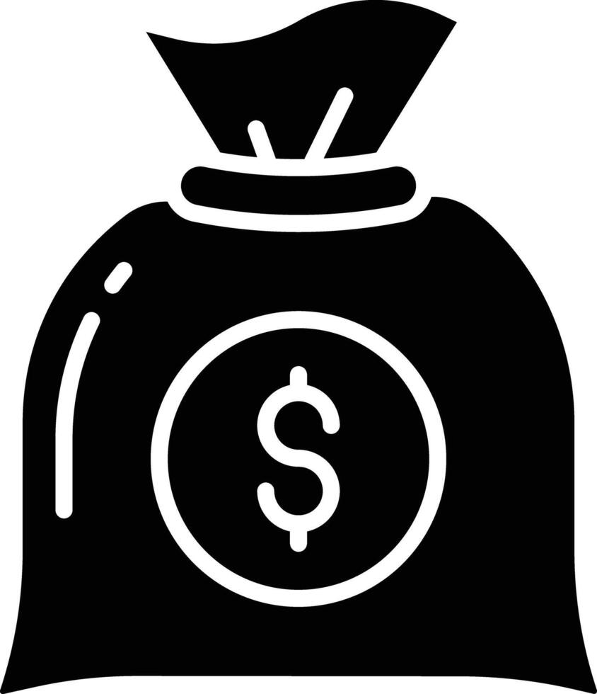Vanity Bag solid glyph illustration vector