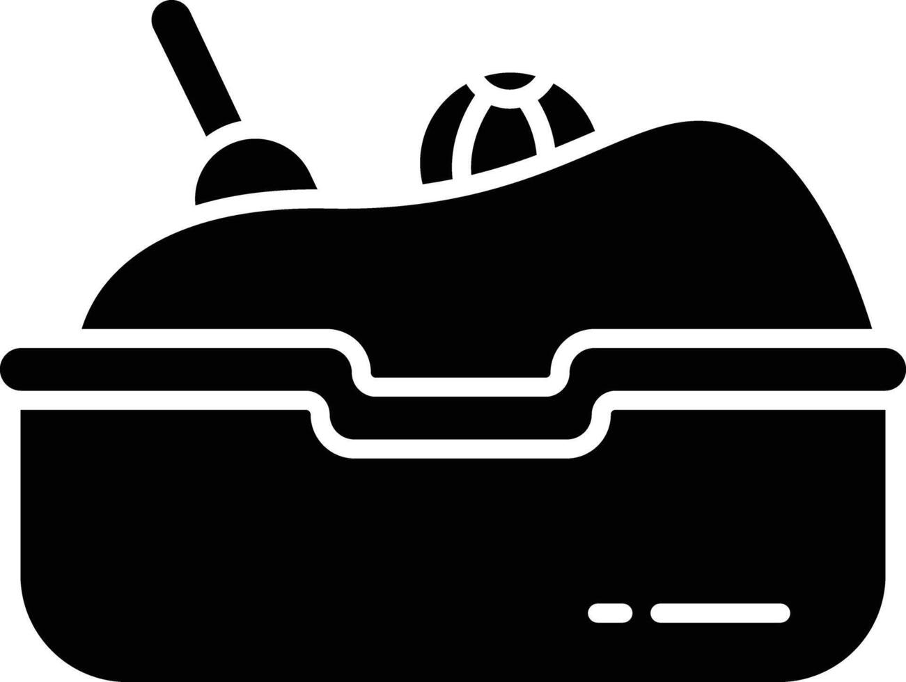 Sandbox solid glyph illustration vector