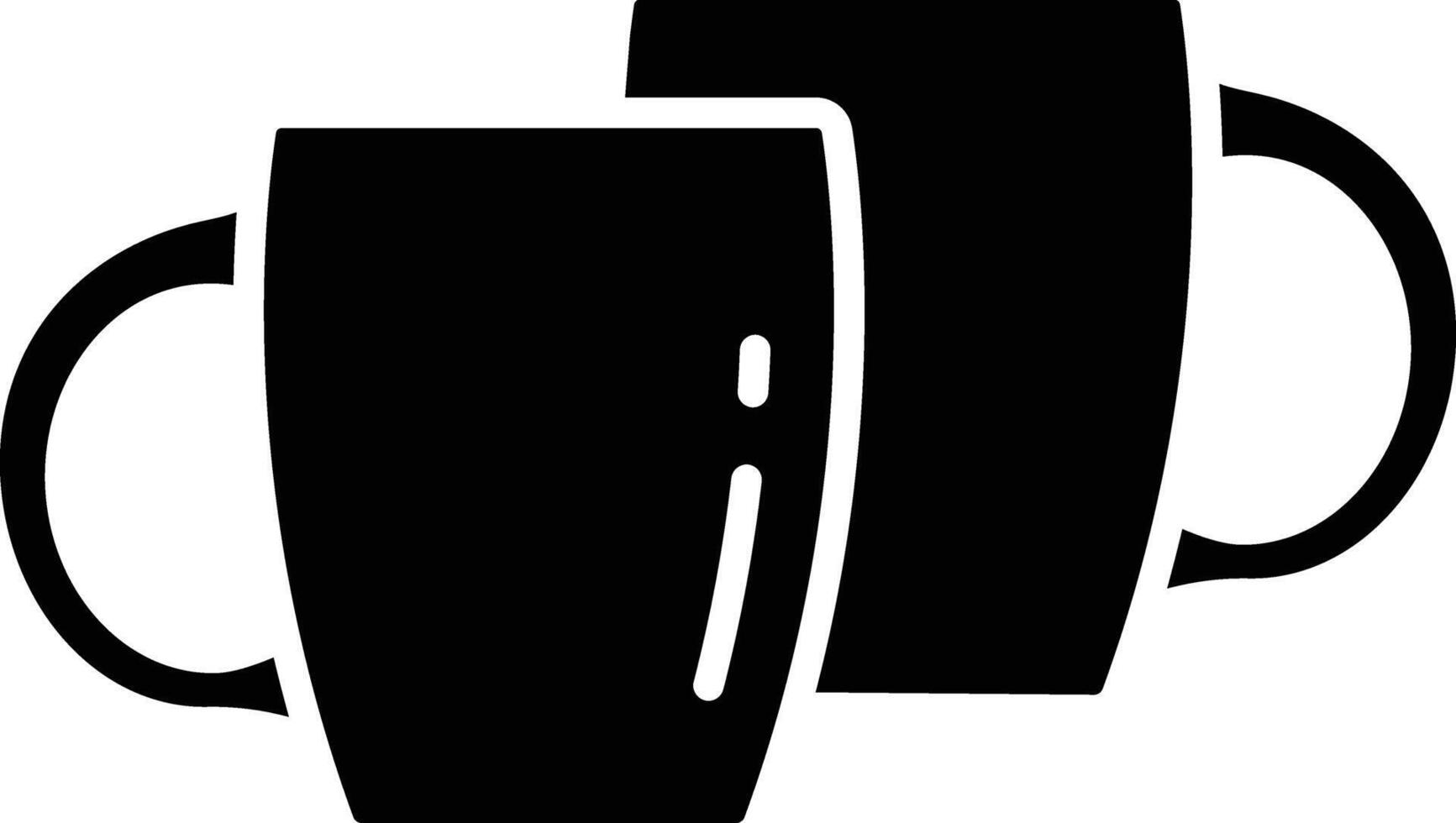 Coffee mug solid glyph illustration vector