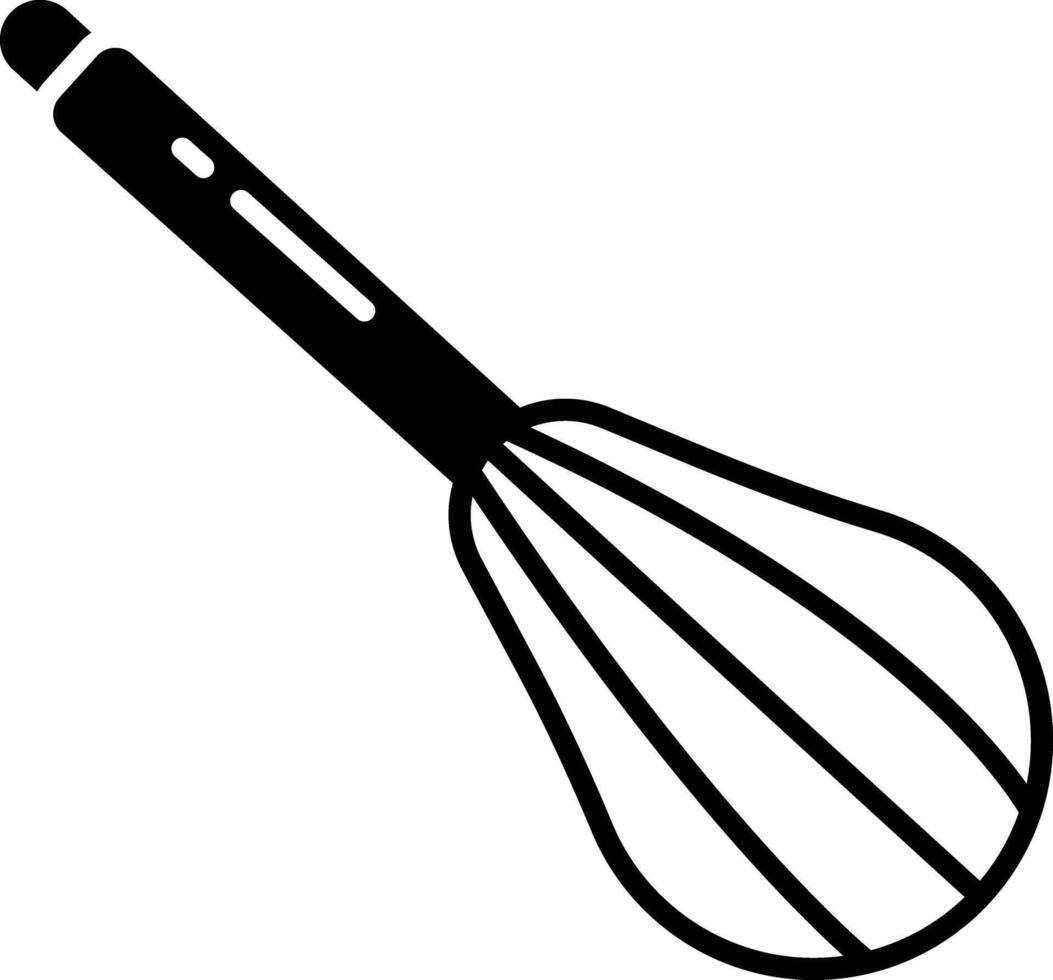 Whisk solid glyph illustration vector