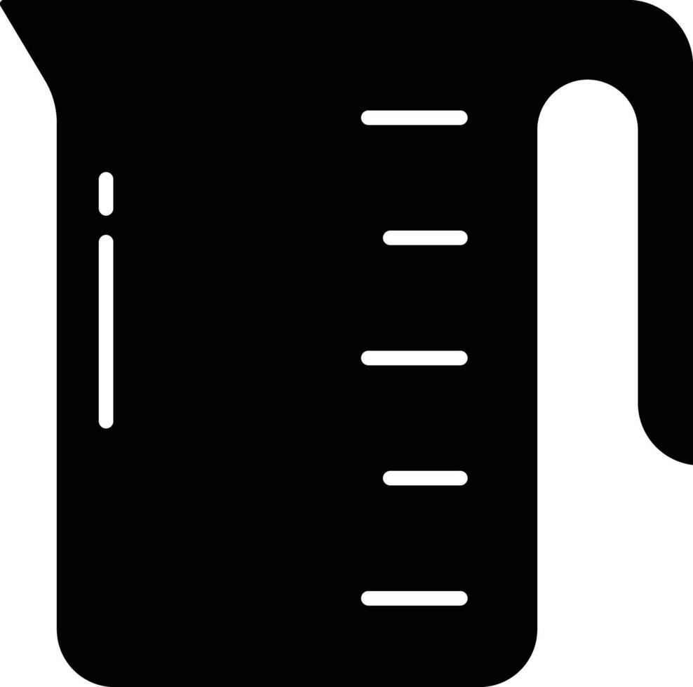 Measuring Jug solid glyph illustration vector