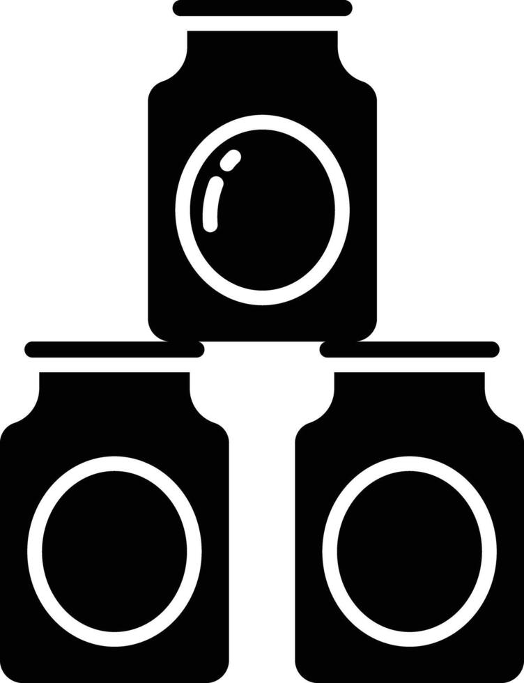 Container solid glyph illustration vector