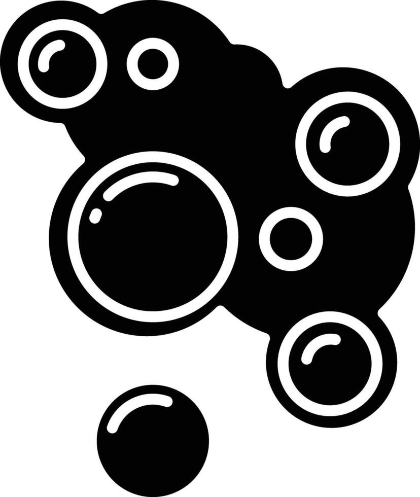 Bubble solid glyph illustration vector