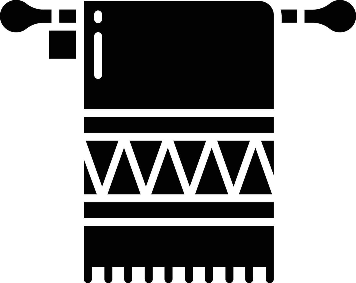 Cloth hang solid glyph illustration vector