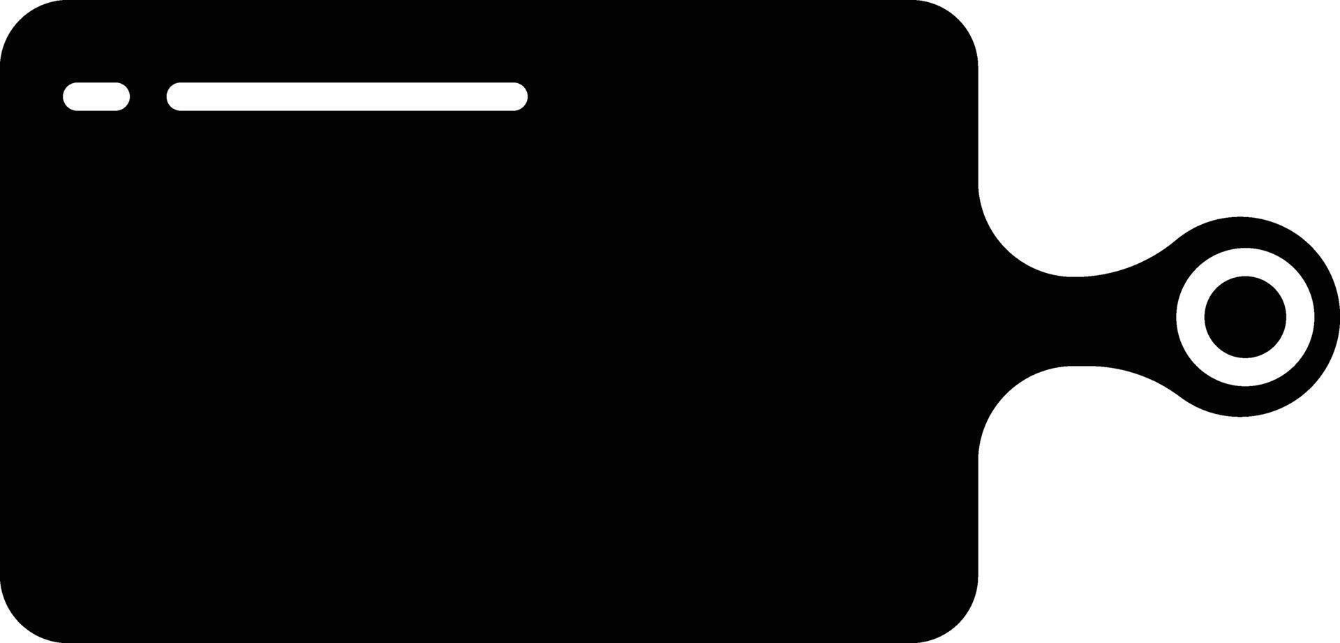 Chopping board solid glyph illustration vector