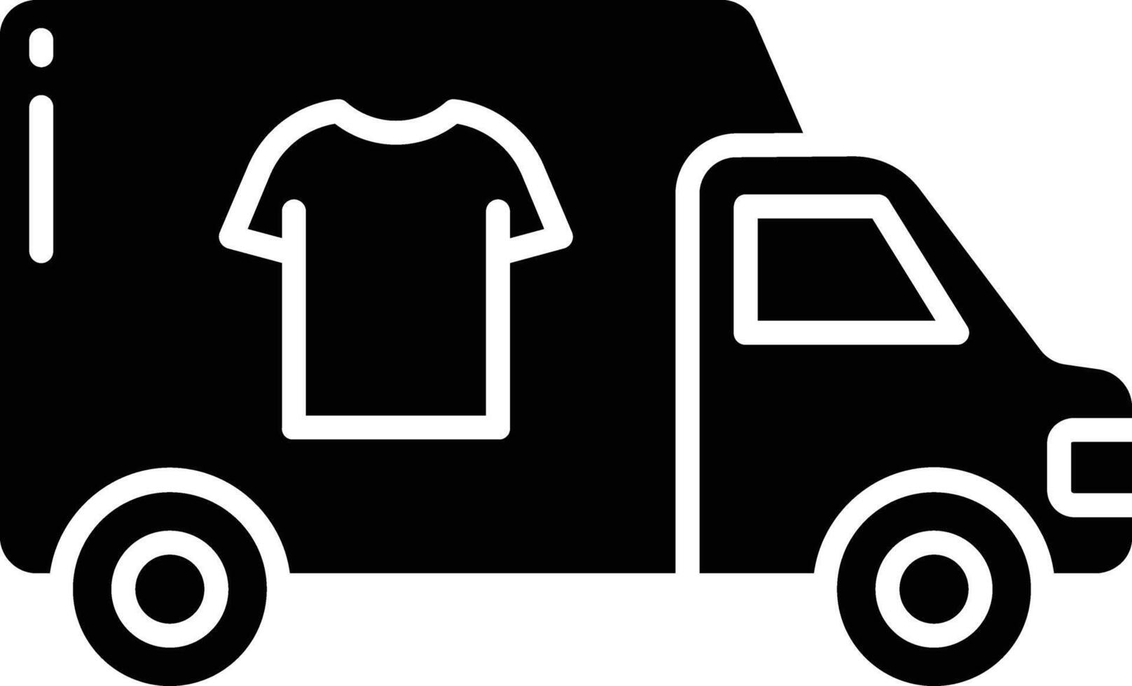 Delivery solid glyph illustration vector