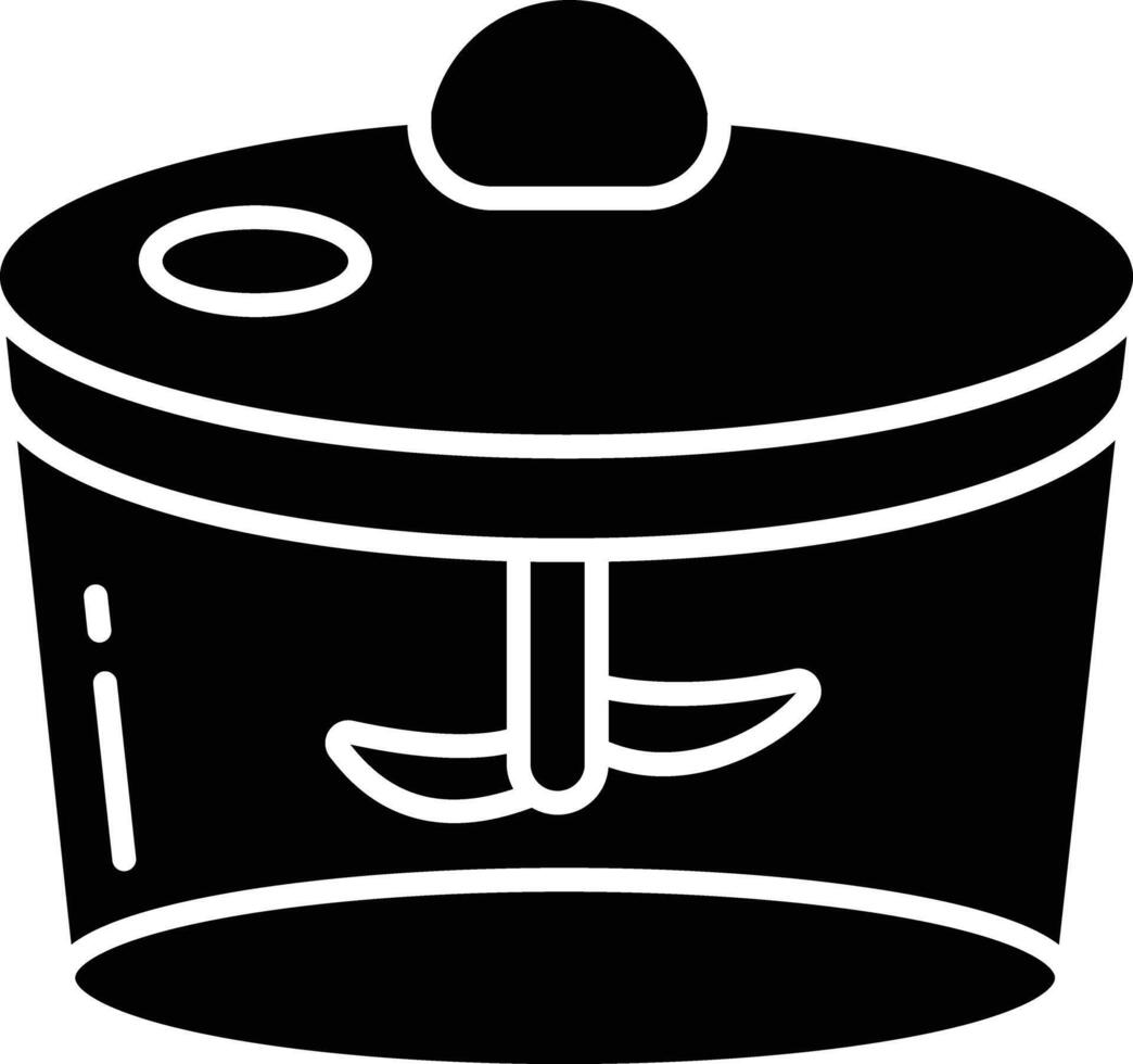 Flour Kneeder solid glyph illustration vector