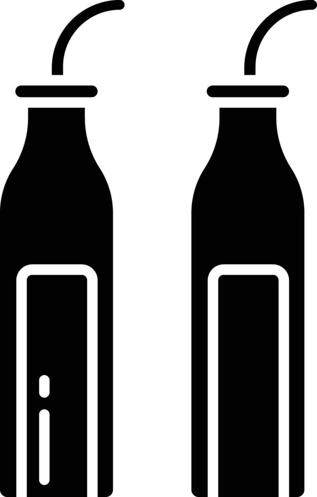 Oil pourer solid glyph illustration vector