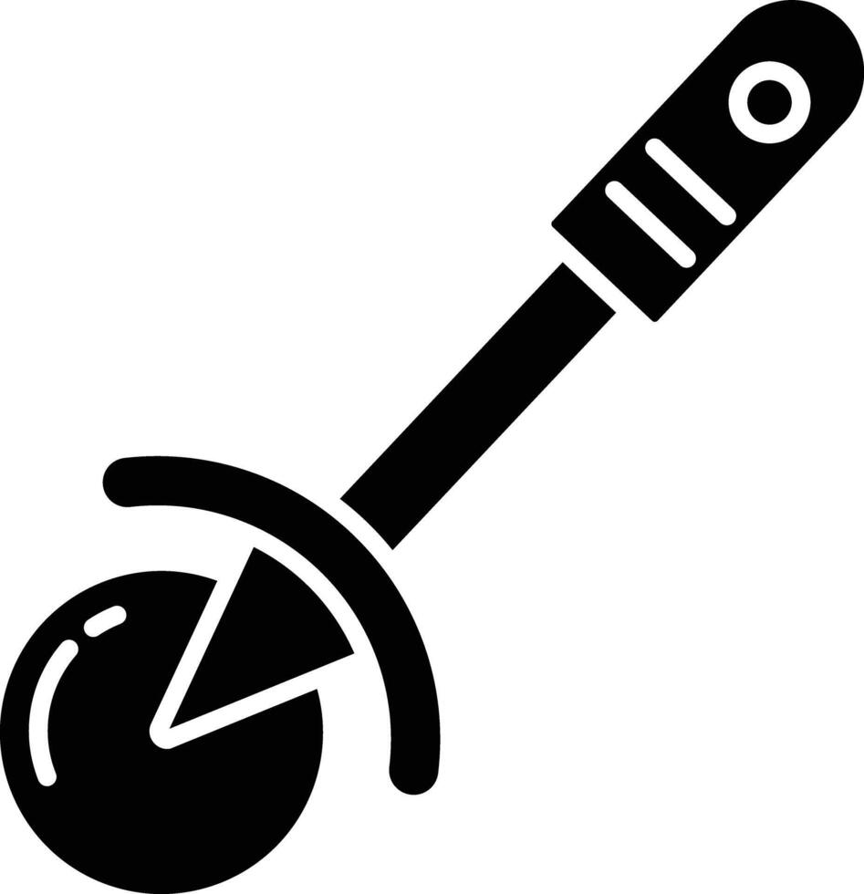 Pizza Cutter solid glyph illustration vector