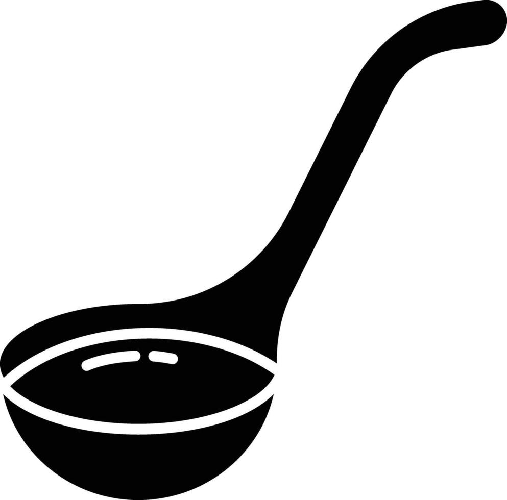 Ladle solid glyph illustration vector