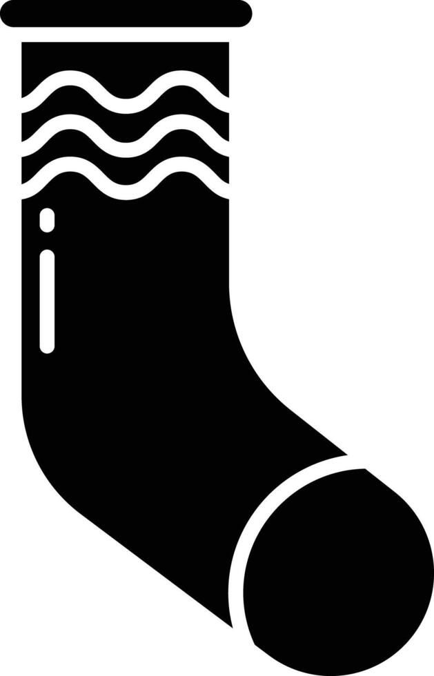 Socks solid glyph illustration vector