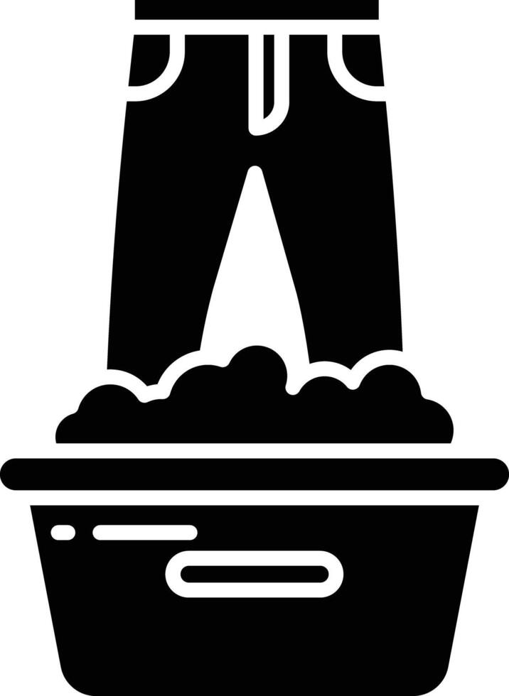 Washing Clothes solid glyph illustration vector