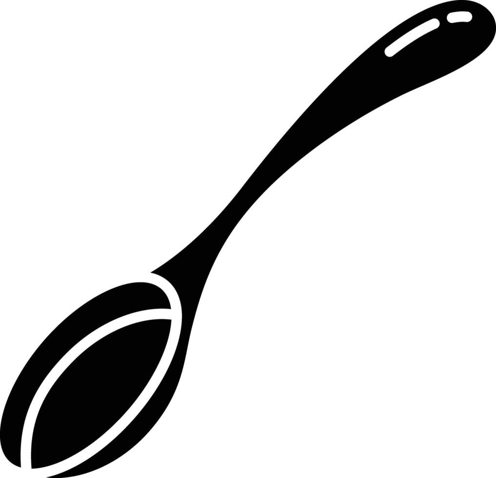 Spoon solid glyph illustration vector