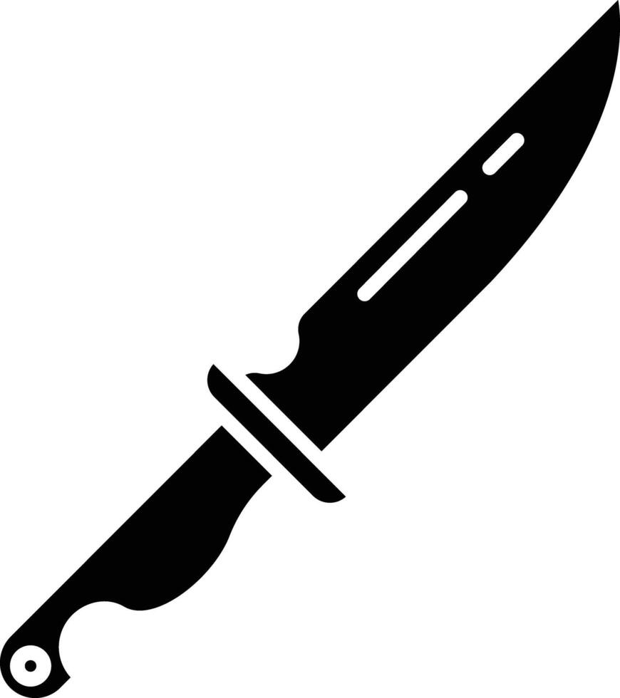 Knife solid glyph illustration vector