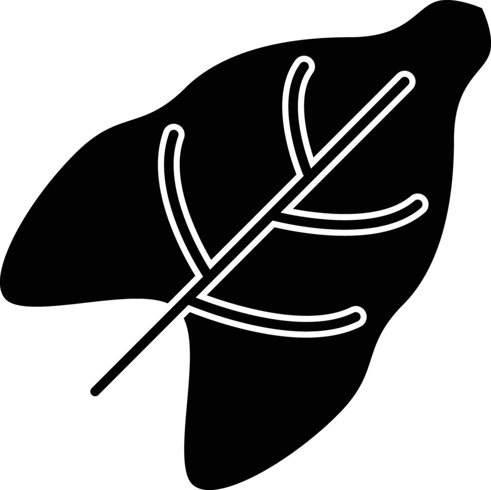 Sorre Leaf solid glyph illustration vector