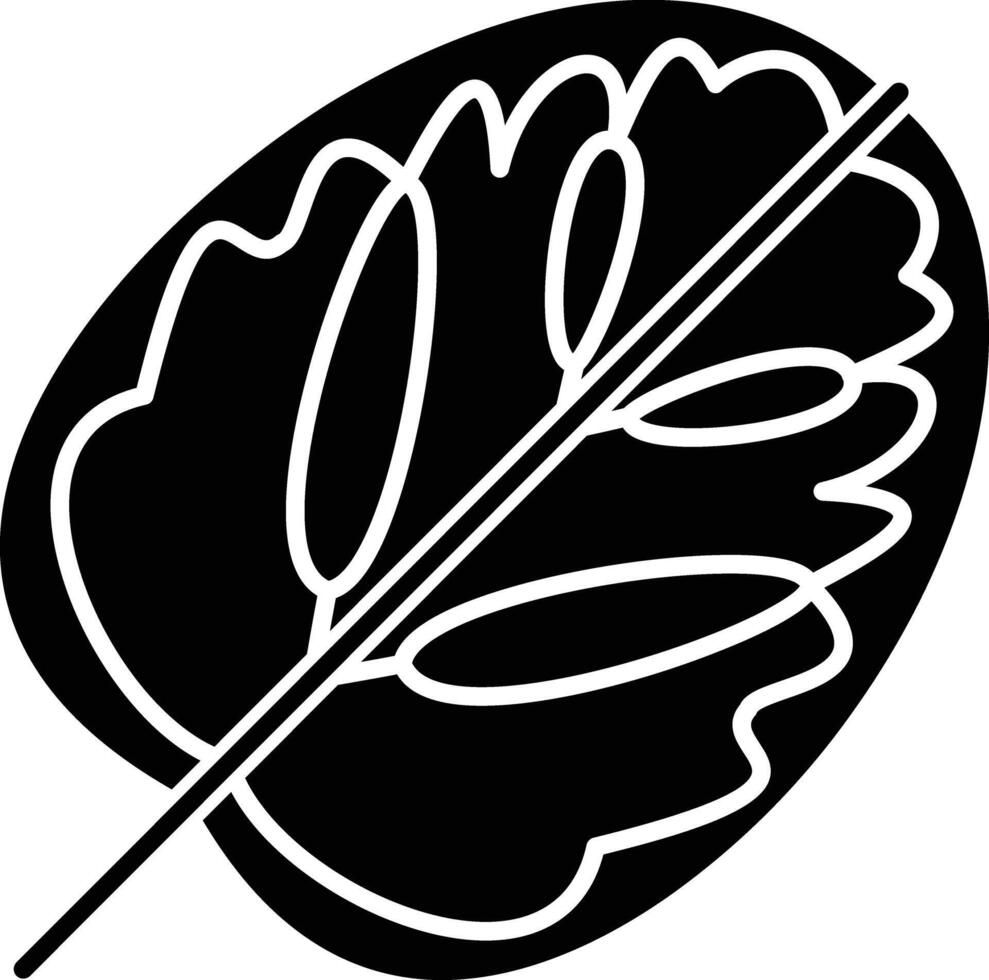 Calathea Leaf solid glyph illustration vector