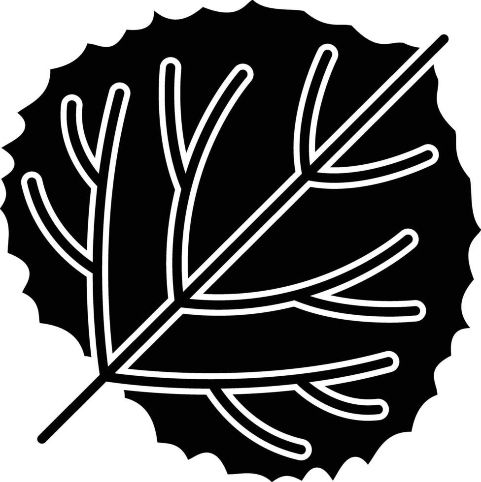 Leaf solid glyph illustration vector