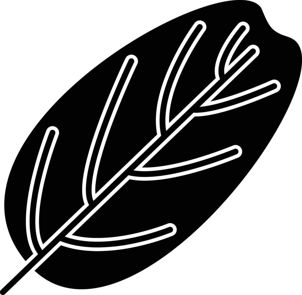 Smoke Leaf solid glyph illustration vector