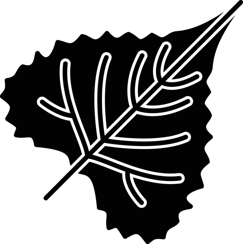 Leaf solid glyph illustration vector