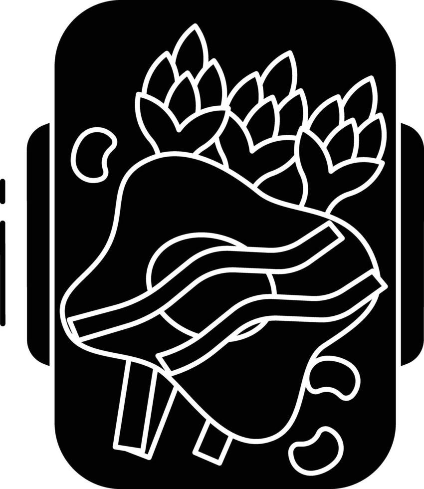 asparagus toast solid glyph illustration vector