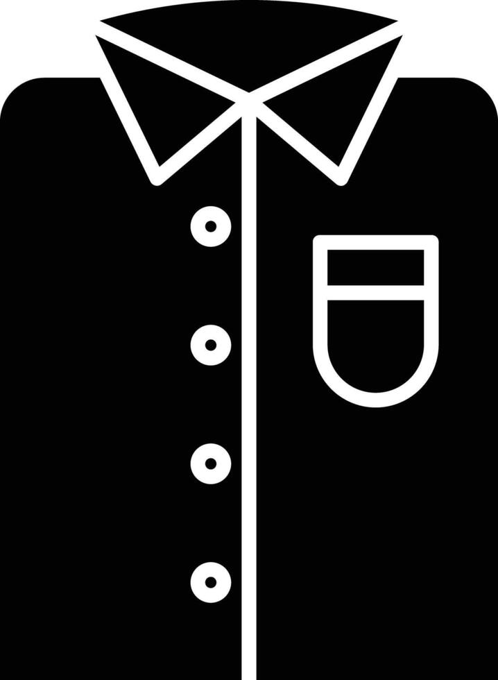 shirt solid glyph illustration vector