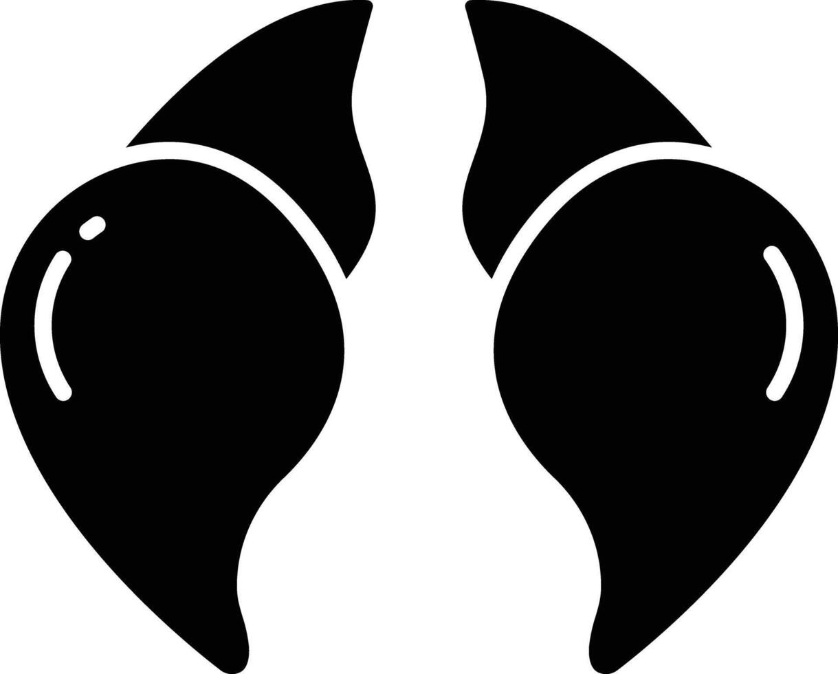 Liver meat solid glyph illustration vector