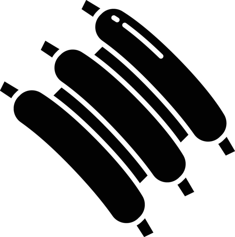Ribs solid glyph illustration vector