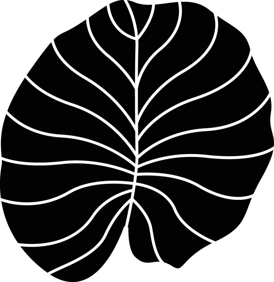 Lotus Leaf solid glyph illustration vector