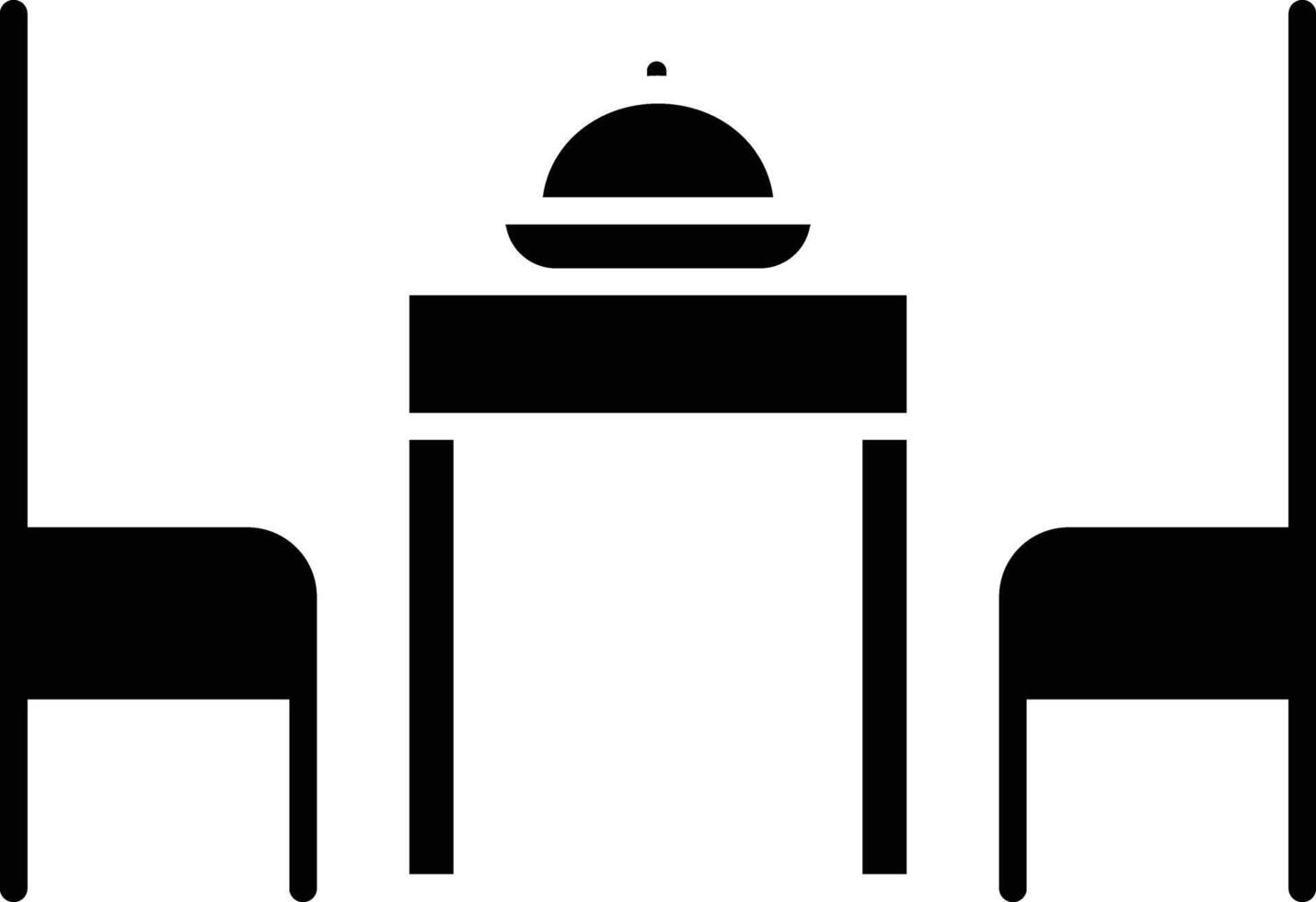 Dinner solid glyph illustration vector