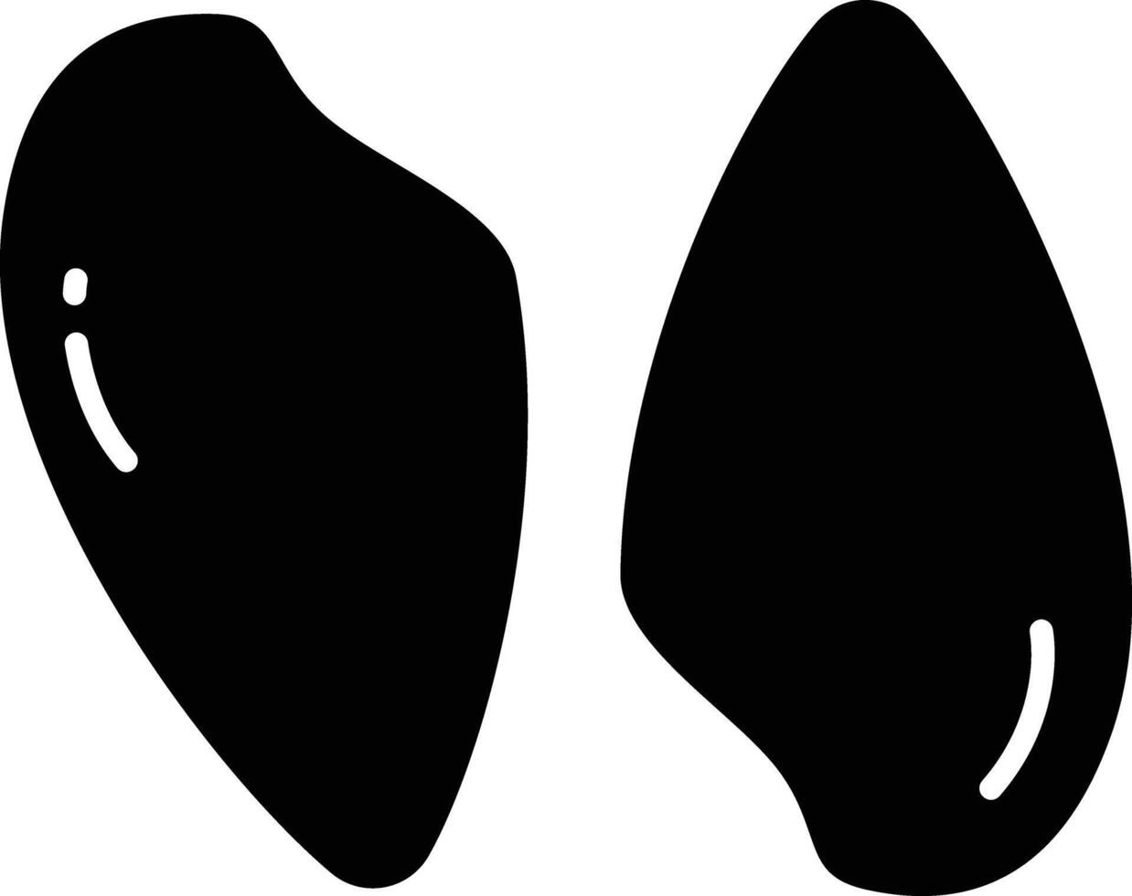 Chicken breast solid glyph illustration vector