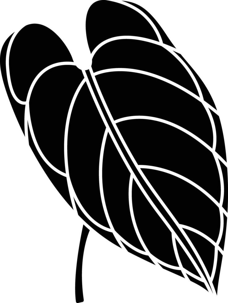 Anthurium Leaf solid glyph illustration vector