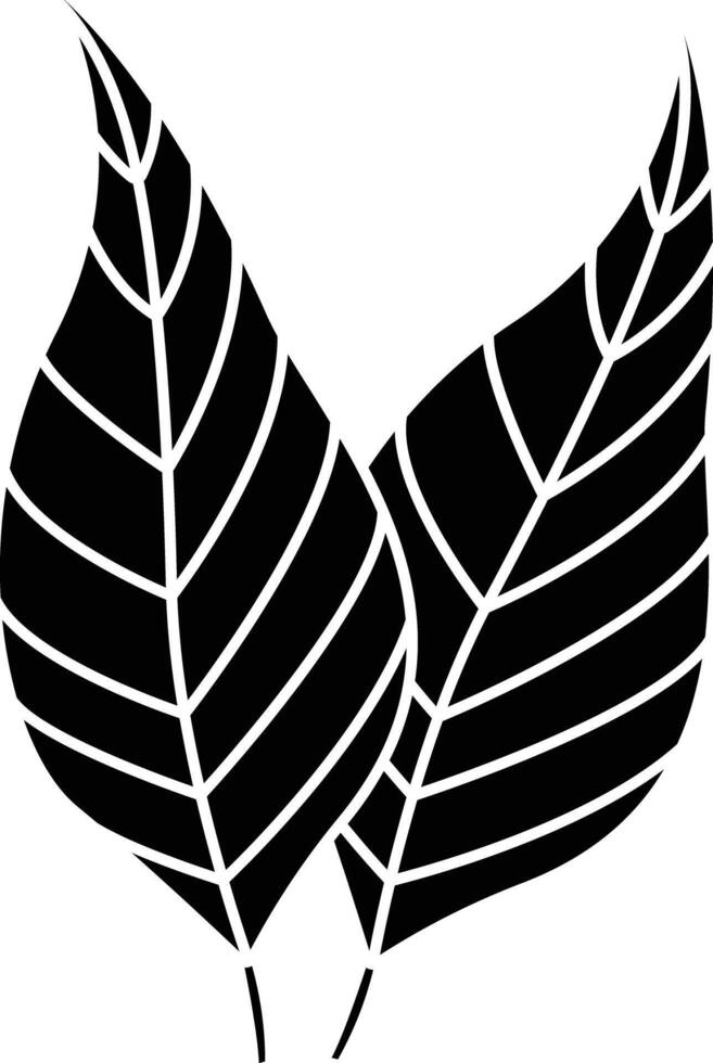 Eucaliptus Leaf solid glyph illustration vector