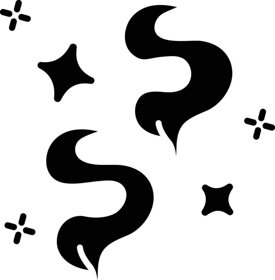 Magic Smoke solid glyph illustration vector