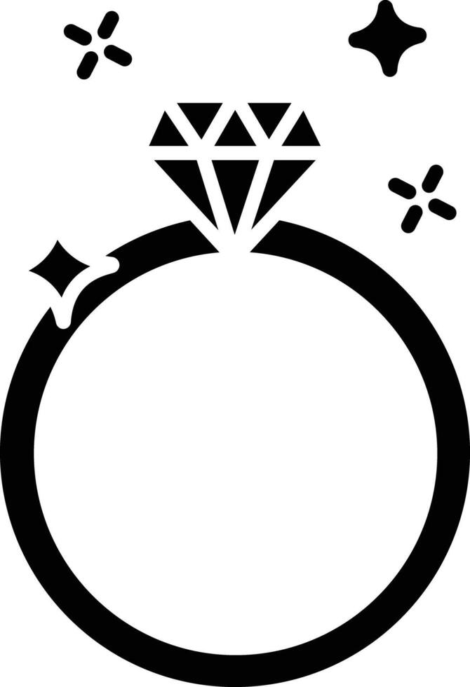 Magic Ring solid glyph illustration vector