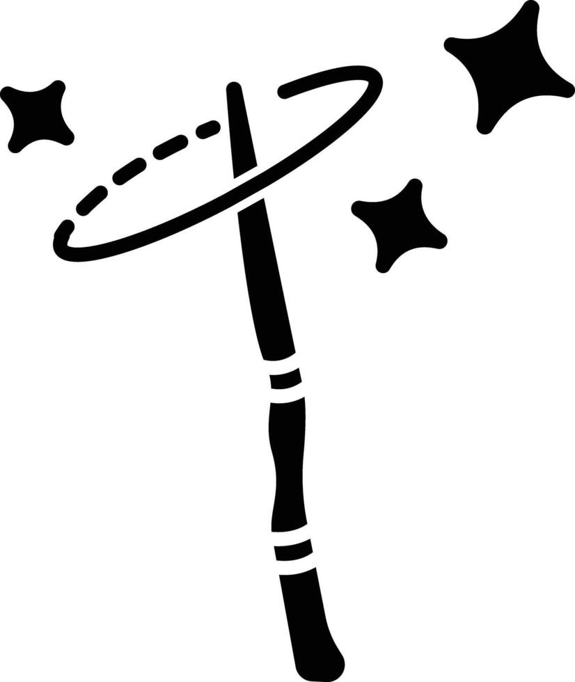 Magic Wand solid glyph illustration vector