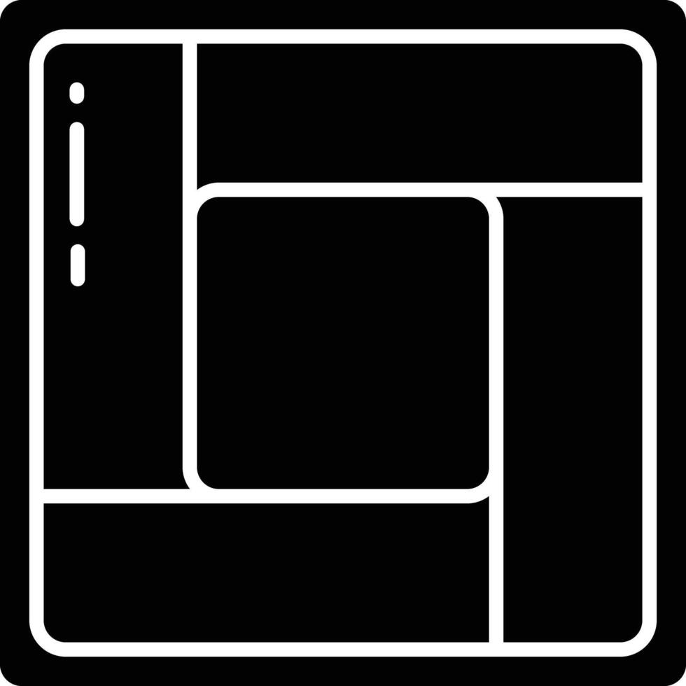 Tatami solid glyph illustration vector