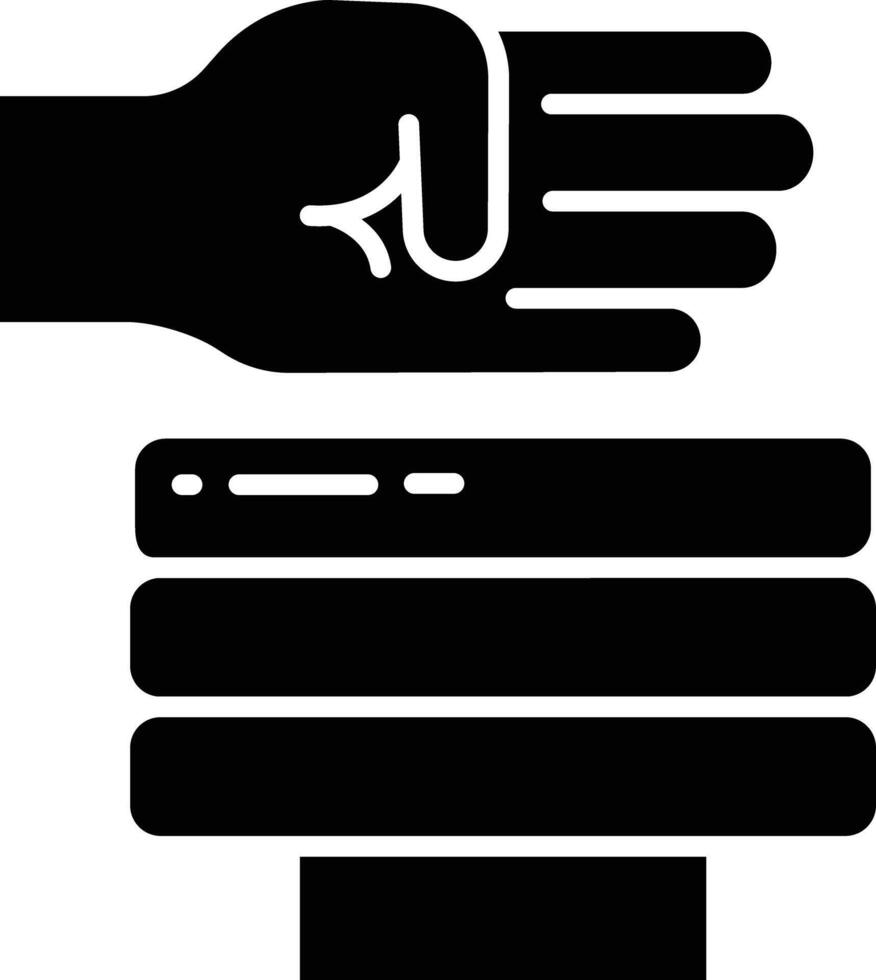 Breaking solid glyph illustration vector