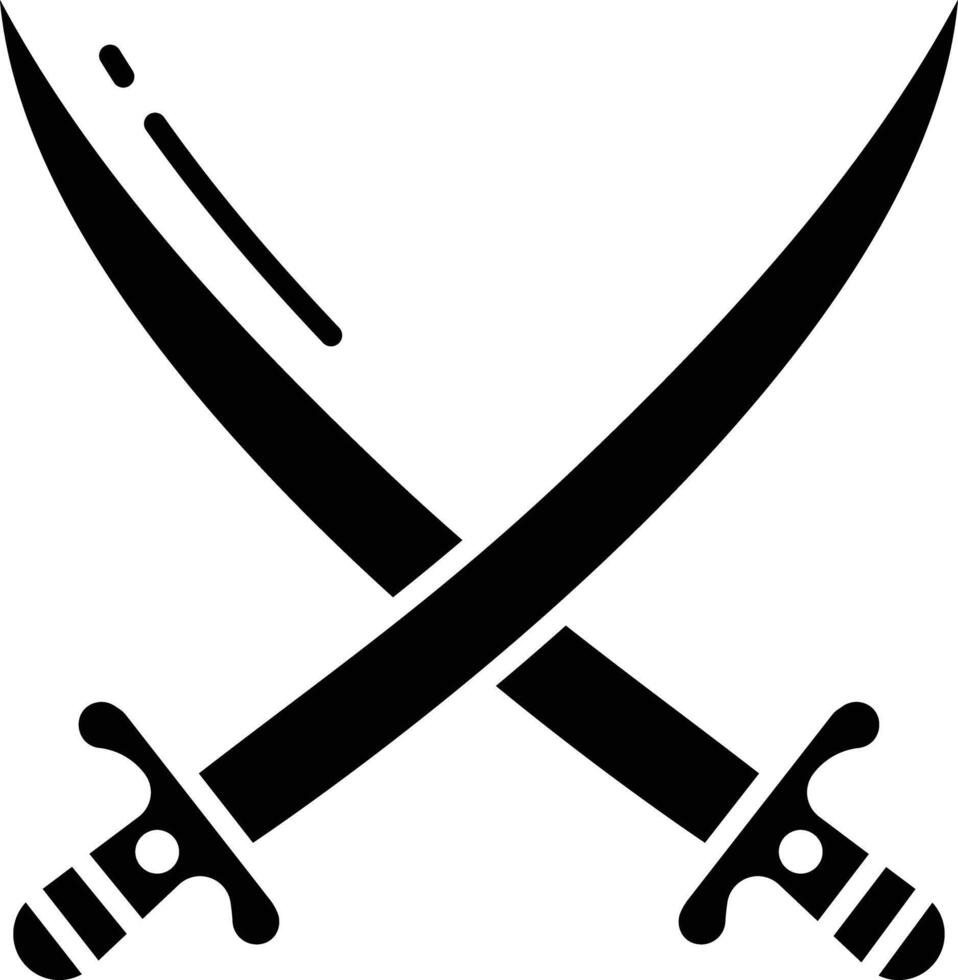 War Sword solid glyph illustration vector