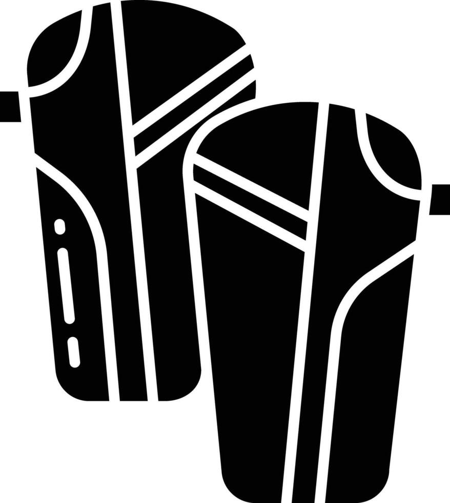 Shin Guards solid glyph illustration vector