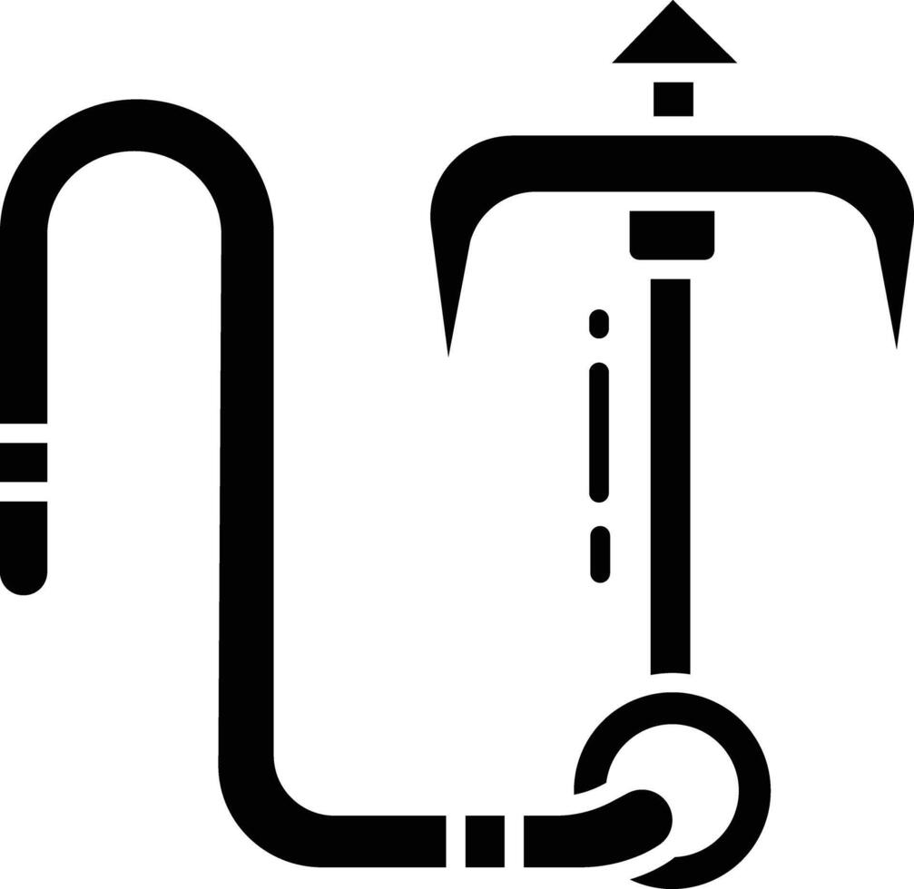 Grappling Hook solid glyph illustration vector