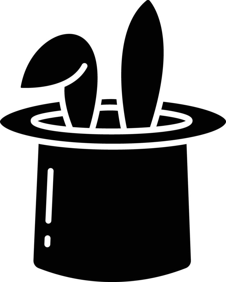 Rabbit solid glyph illustration vector