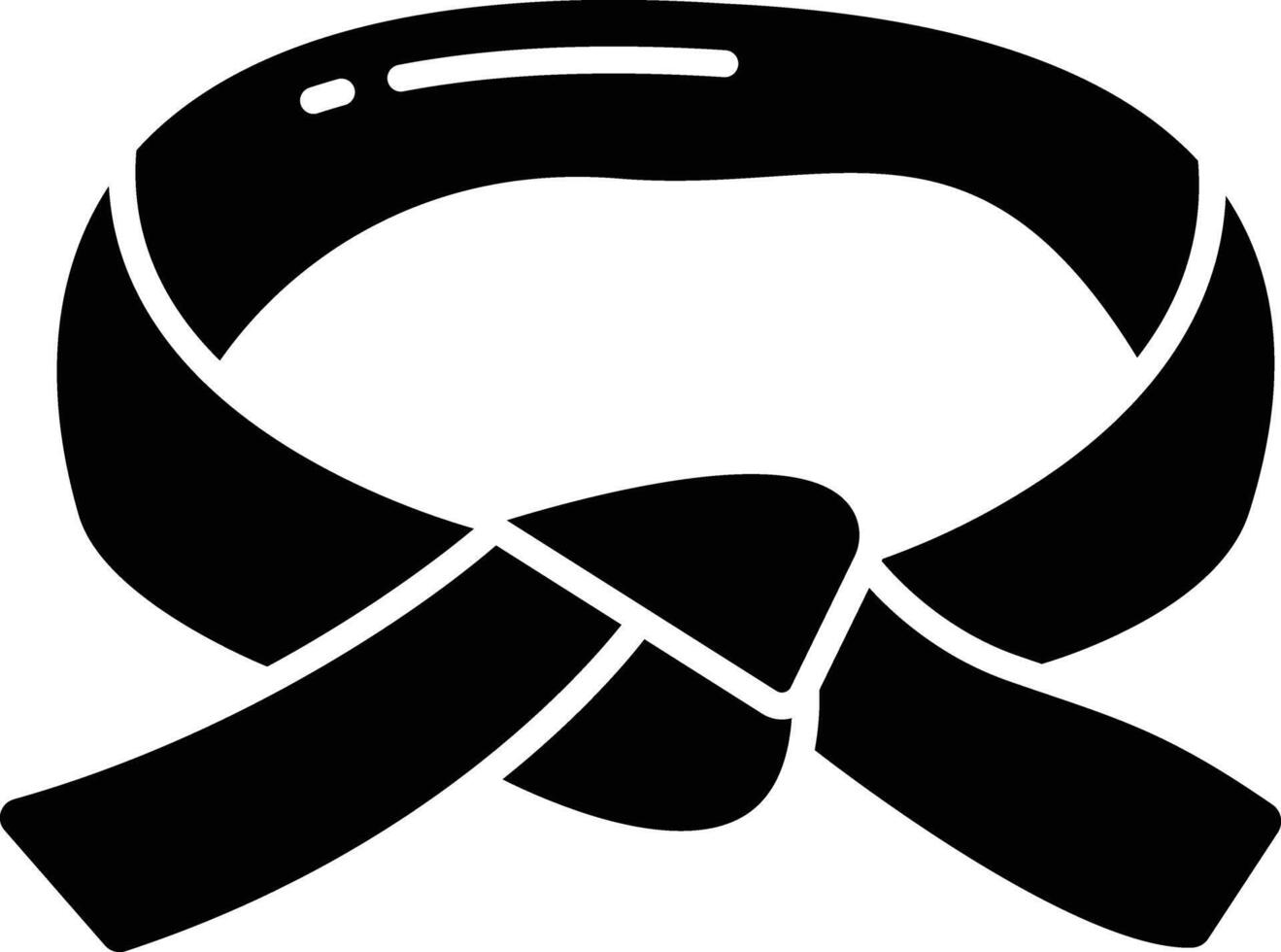 Black Belt solid glyph illustration vector