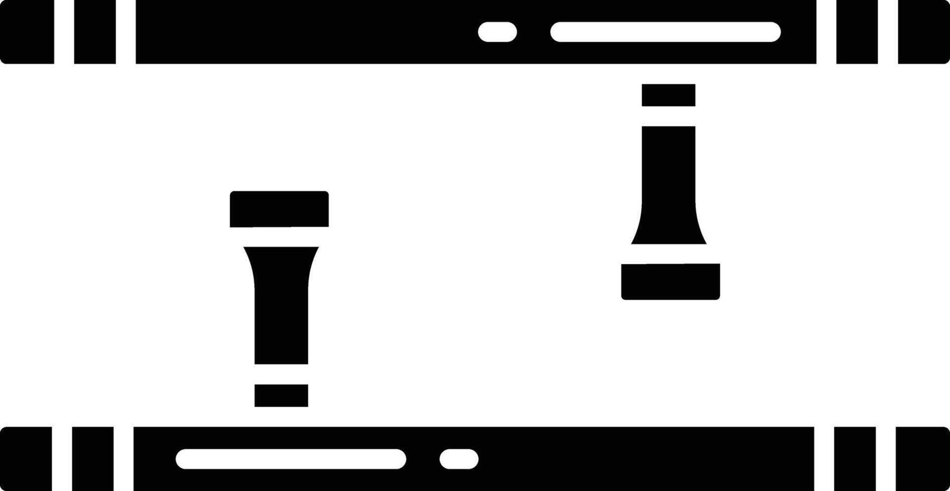 Tonfa solid glyph illustration vector